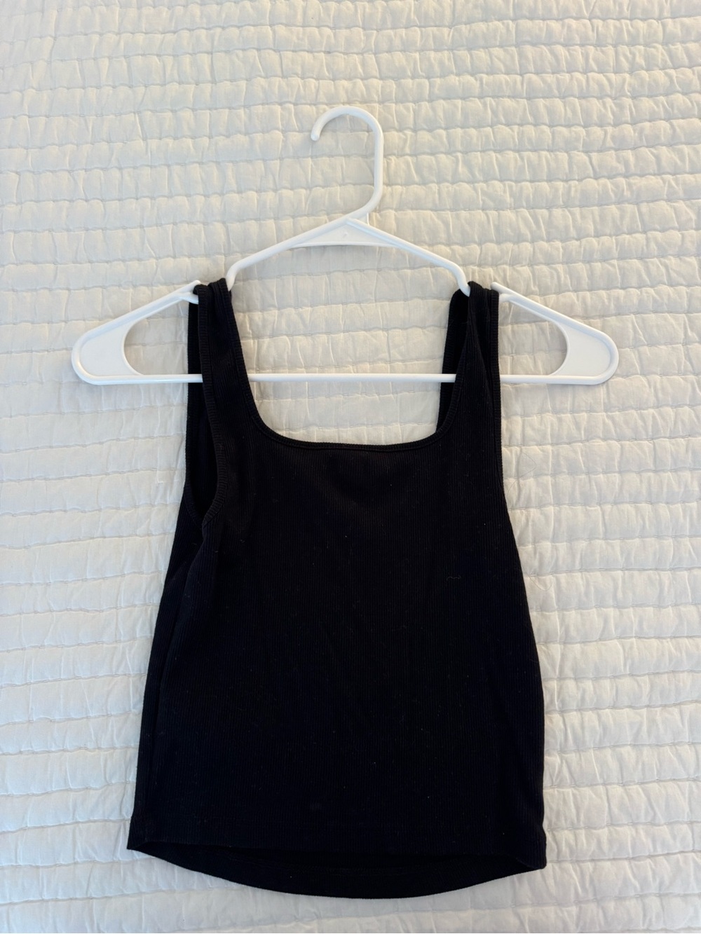 Old Navy Black Ribbed Square Neck Tank